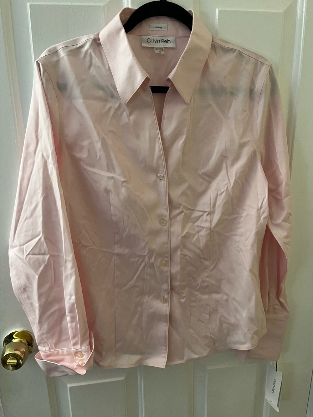 Calvin Klein Light Pink Button-Down Shirt 10 NWT